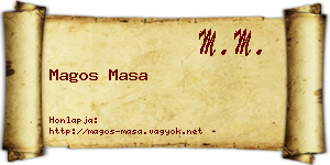 Magos Masa névjegykártya